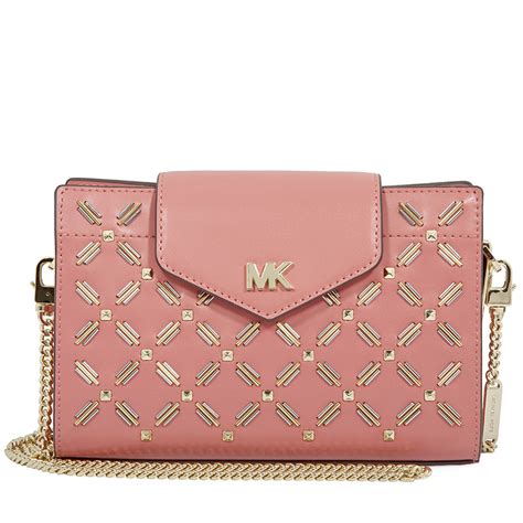 Michael Kors Medium Floral Leather Crossbody Clutch